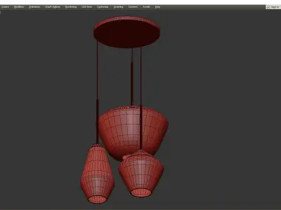 FEN GLASS RETRO Low-poly 3D model