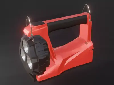  Industrial LED Searchlight Low-poly 3D model