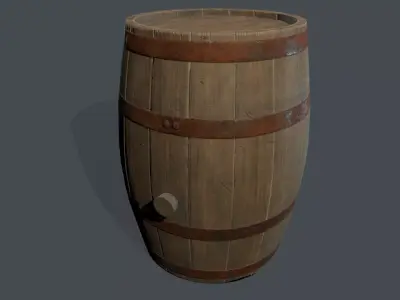 Barrel Low-poly 3D model