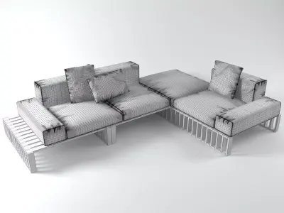 Docks outdoor sectional sofa 3D model