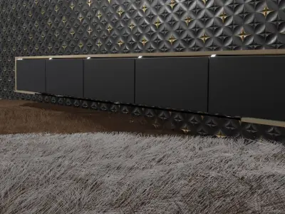 Modertn Tv stand Low-poly 3D model