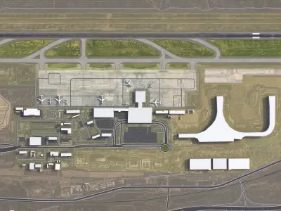 Xining - Airport - XNN Low-poly 3D model
