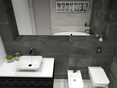 3D Modern Bathroom 3D model