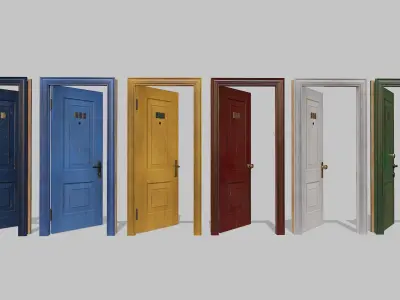 Doors option 2 Low-poly 3D model