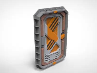 sci fi door 6 3D model
