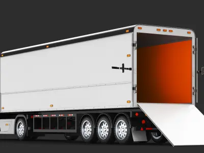  Detailed Three Cargo Trucks 