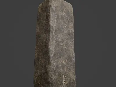 Rock Monolith Low-poly 3D model