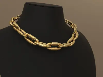 Tiffany Pipe Model Graduated Necklace or chain link 3D print model