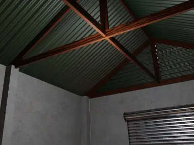 Warehouse - Garage - Barracao Low-poly 3D model