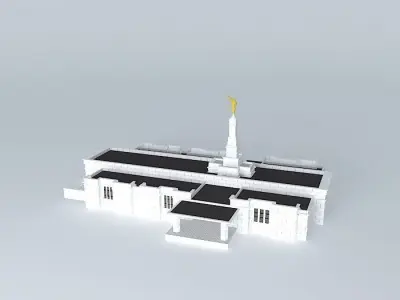 LDS Temple Hermosillo Sonora Mexico Templo Mormon 72nd operat... Free 3D model