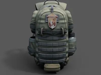 Backpack Camping scifi Generic camp bag 3D model