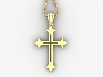 Cross Light Gold 4CP053 3DM STL 3D print model