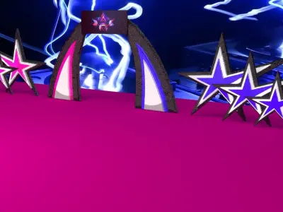 Superstars Stage Low-poly 3D model
