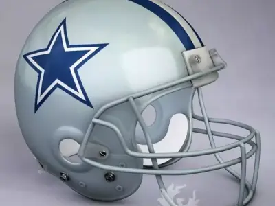 Dallas Cowboys official game helmet 3D model