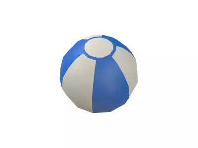 Cartoon ball low poly Free low-poly 3D model