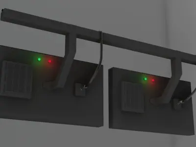 Sci fi Monitors 3D model 3D model