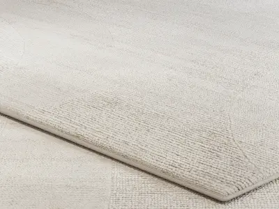 Carpet set 3134 - Ivory Hand Knotted Rug - 5k 3D model