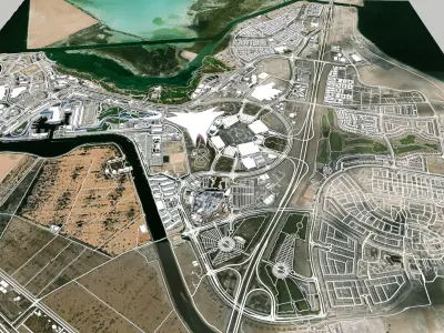 Cityscape Yas Park North Abu Dhabi 3D model
