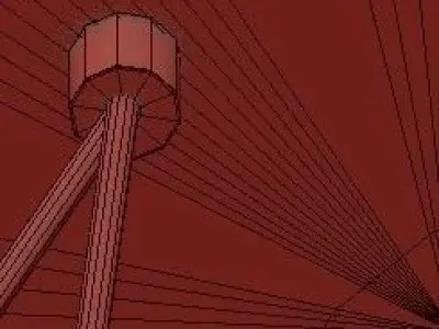 Untitled chandelier in gold and clear glass 3D model