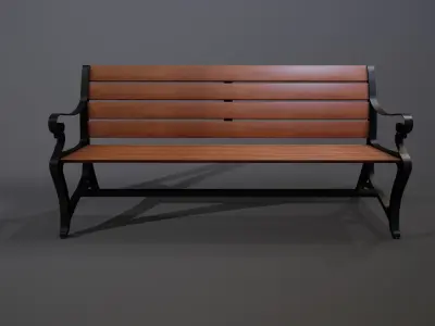 Bench Lowpoly 3D model Low-poly 3D model
