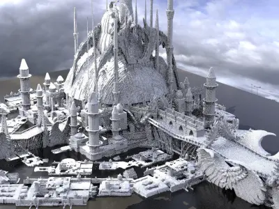 Crescent Dubai Future City base 1 3D model