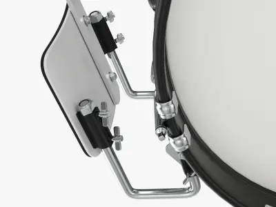 Marching Bass Drum with Carrier 18x10 3D model