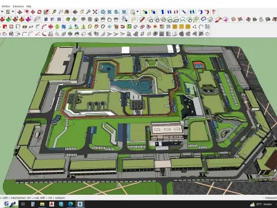 3D model of master plan landscape 3D model