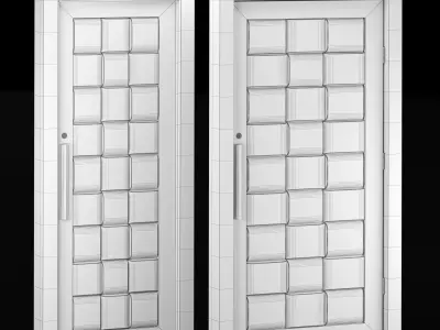 Interior-exterior Wooden Door 3D model