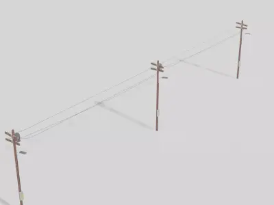 Eletricity Post - Low poly Asset Low-poly 3D model