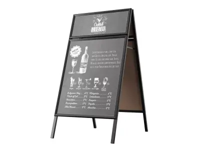 Menu Chalk 02v 3D model