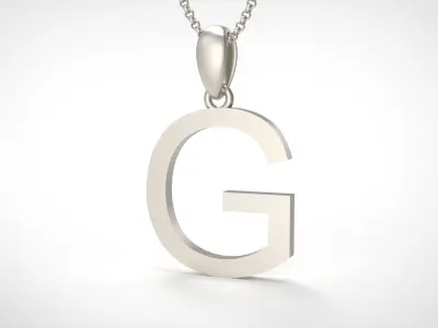 Model 608 Classic Initial Light G Letter 3D print model