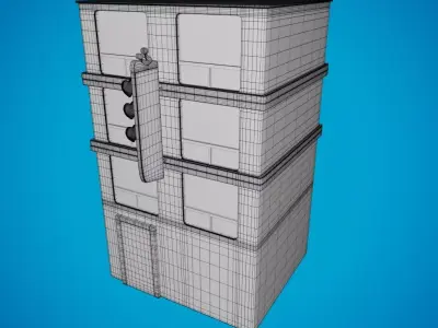 Hotel Cartoon Simple  3D model