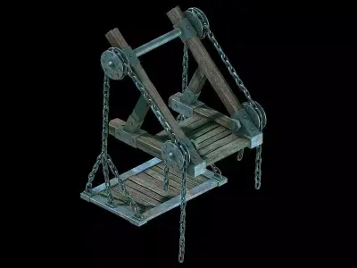 Underground Palace Entrance - Ladder 3D model