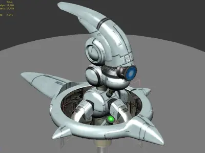 Spaceship - Ground Fort 02 3D model
