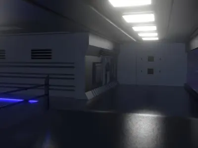 Sci fi interior 3D model