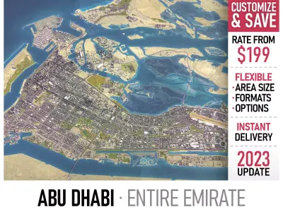 Abu Dhabi - 3D City Model Low-poly 3D model