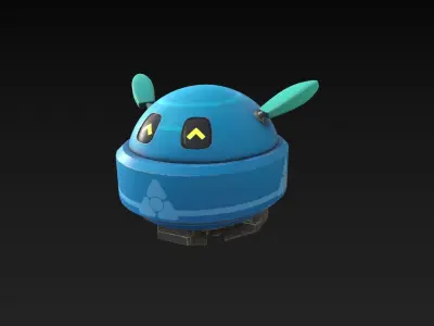 Robot Characters Pack Of 2 - Variation 2 - Textured  Low-poly 3D model