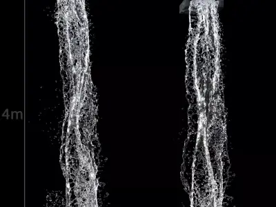 Waterfall fountains 002 3D model