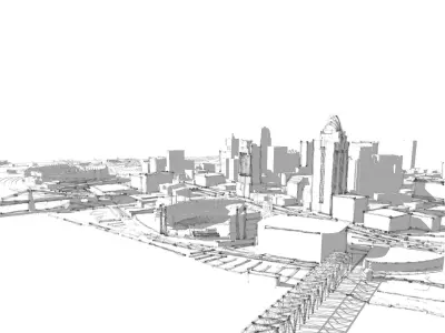 Downtown Cincinnati Ohio 3D model