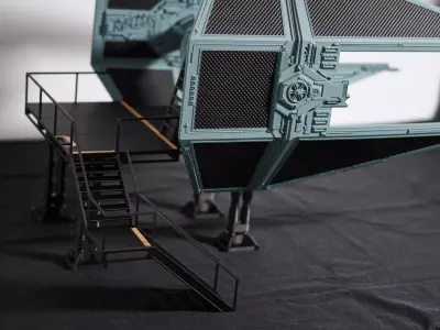Imperial Hangar Display Stand - Studio Scale 1-24 3D print model