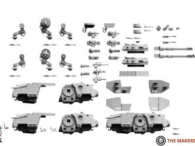Valour Korps - Medium Battle Walker 3D print model