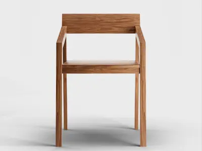 Wood Chair Low-poly 3D model purchase
