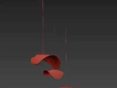 Close to Ceiling Light 2 3D model