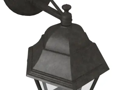 Victorian style wall lamp Low-poly 3D model