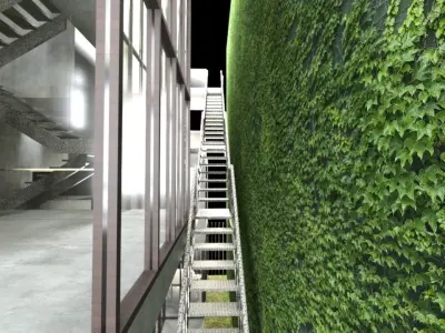 Green wall house  3D model