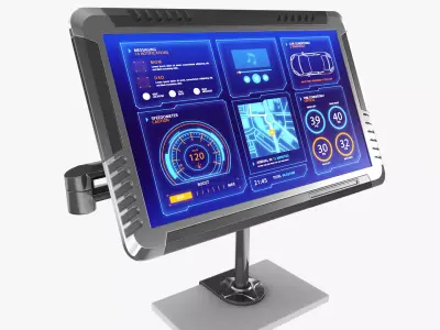 Sci-fi Monitor 9 Low-poly 3D model