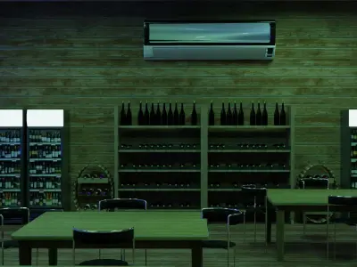 The beer shop Free low-poly 3D model