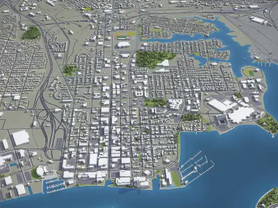 Portsmouth Low-poly 3D model