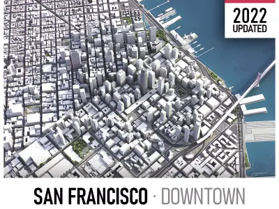 San Francisco Low-poly 3D model