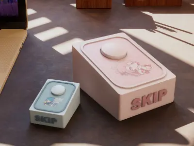 Skip button of Genshin Impact Free 3D model